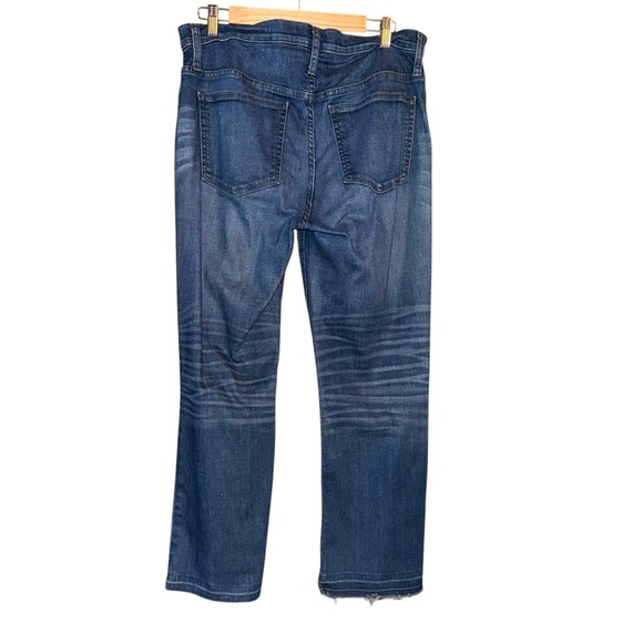 J. CREW Billie Demi Boot Crop Jeans in Warm Indigo Distressed Plus Size 32 - Picture 12 of 16